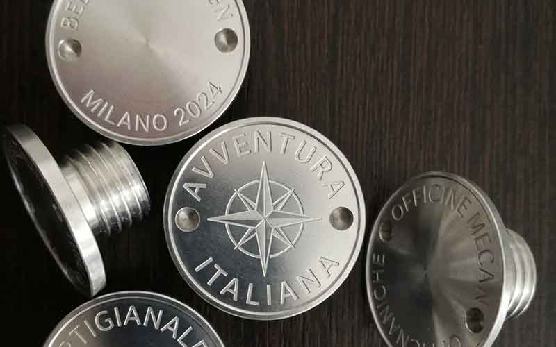 dettaglio incisione laser acciaio